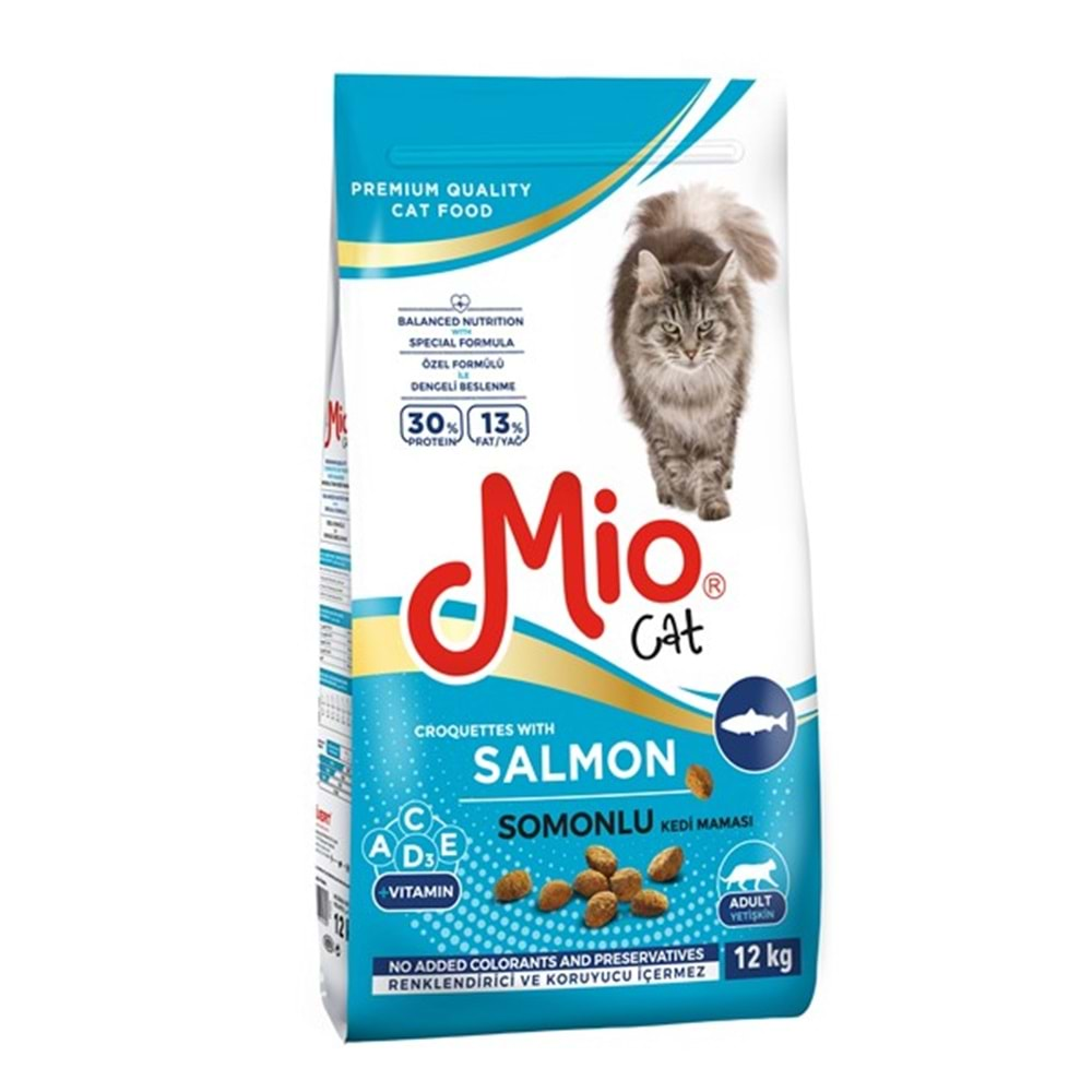 MİO 12 KG SOMONLU KEDİ MAMASI.