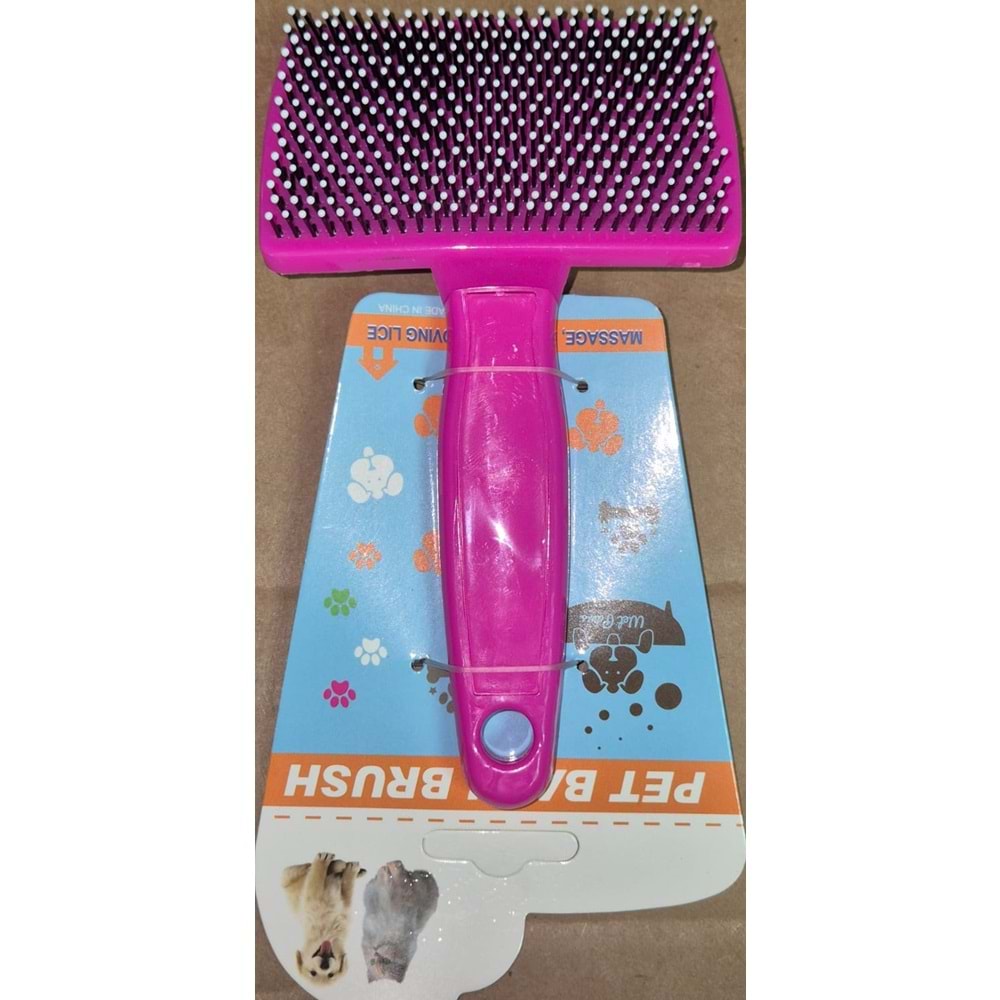 PET BATH BRUSH BÜYÜK KARE TARAK (AVCI-9)