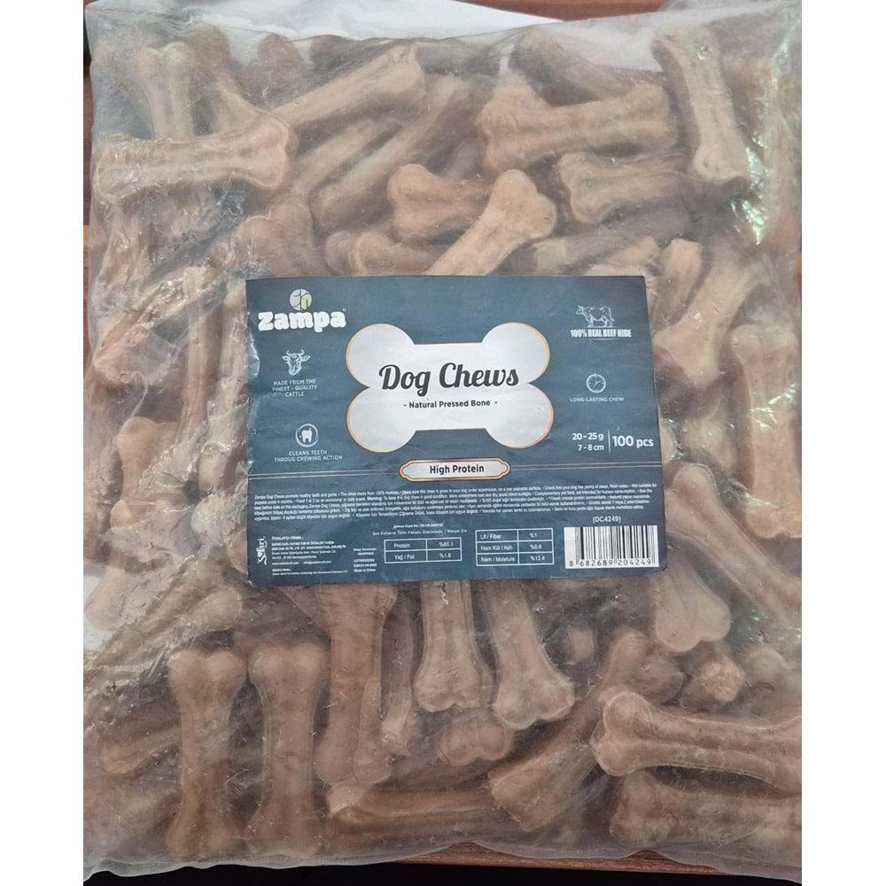 ZAMPA NATURAL PRESSED BONE 7-8 CM (DC4249)