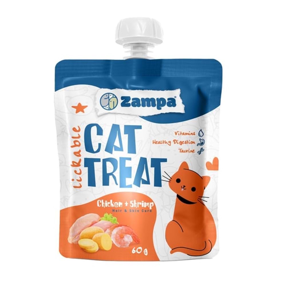 ZAMPA CAT TREAT CHİCKEN AND SHRİMP 60 GR (ZPO-9013)