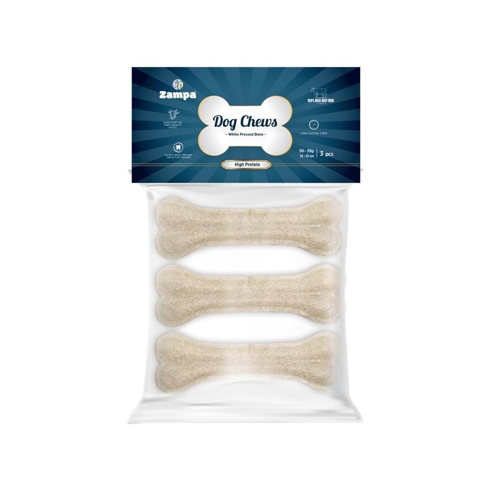 ZAMPA WHITE PRESSED BONE 12-13 CM (DC4454)