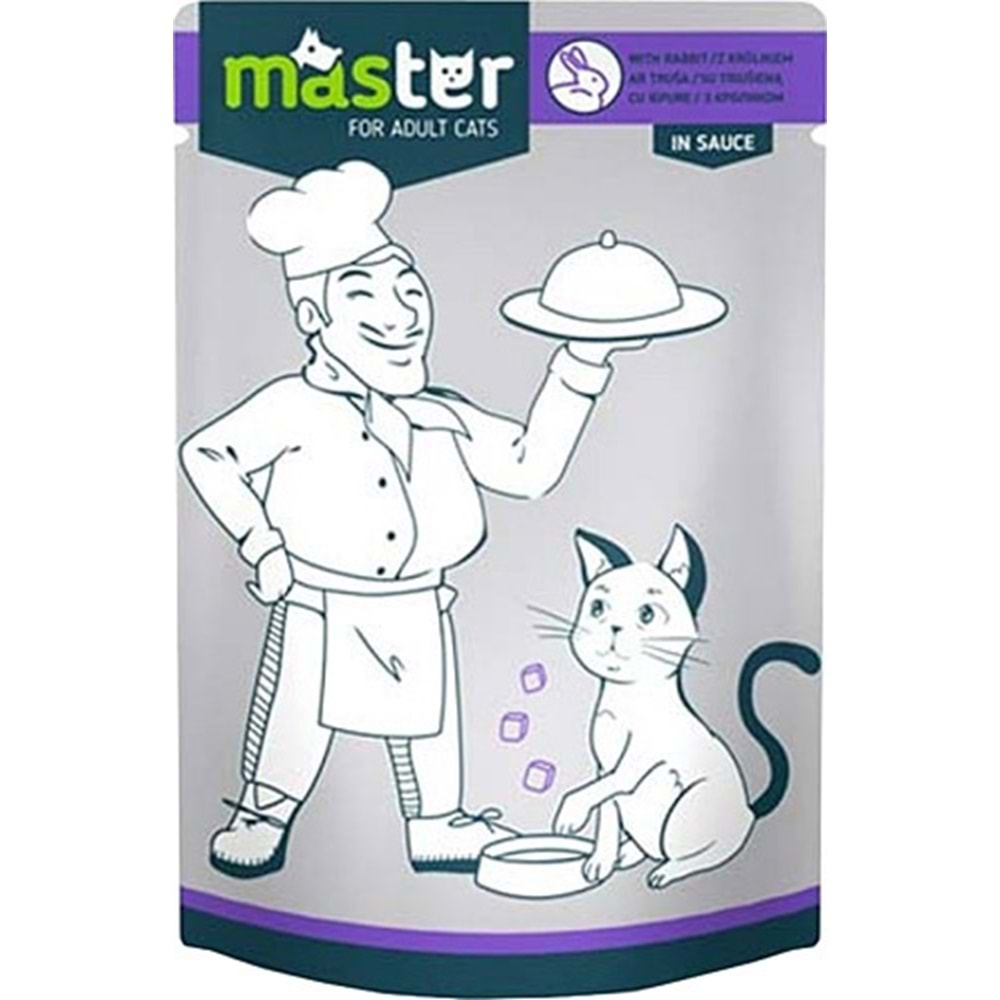 MASTER TAVŞAN ETLİ POUCH KEDİ MAMASI 80 GR