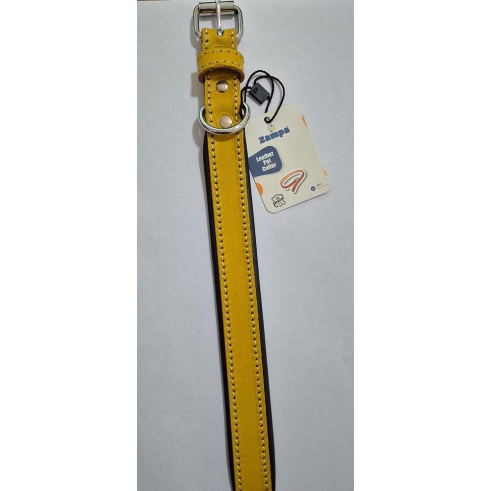 SOHO DERİ BOYUN TASMASI SARI 42 CM (ZB120-Y)