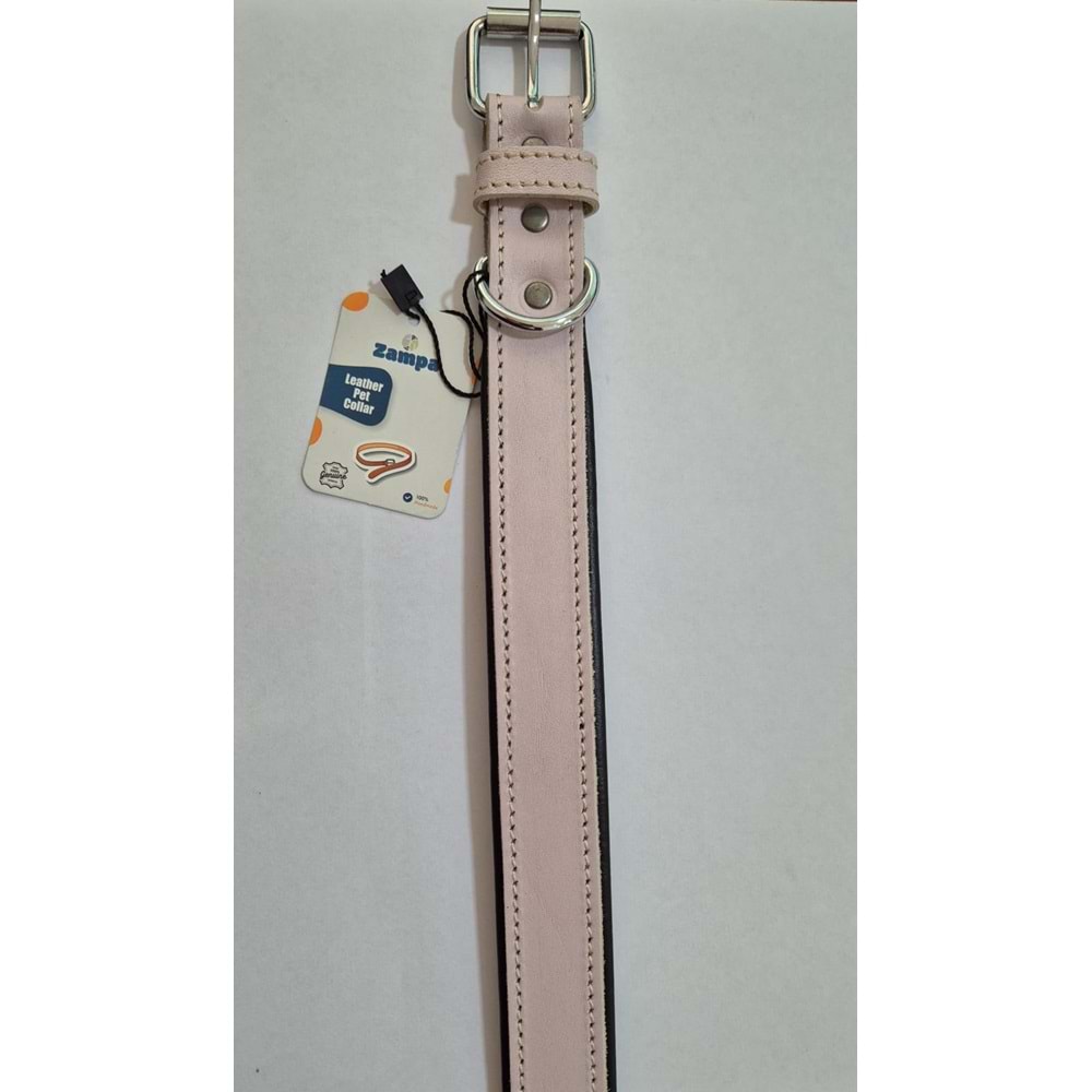 SOHO DERİ BOYUN TASMASI PEMBE 47 CM (ZB125-B)