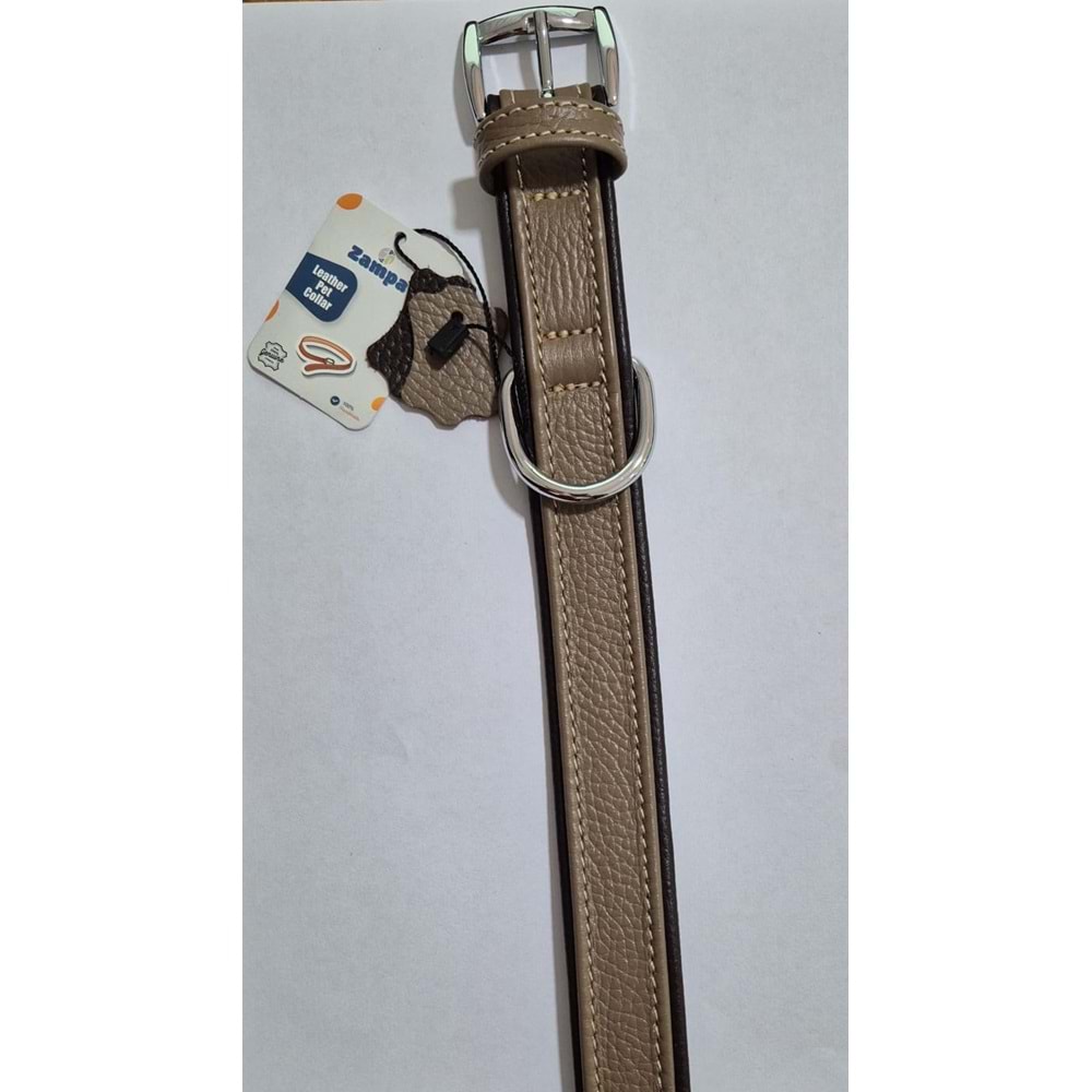 FLATİRON DERİ BOYUN TASMASI KAHVERENGİ 54 CM (ZB330-S)