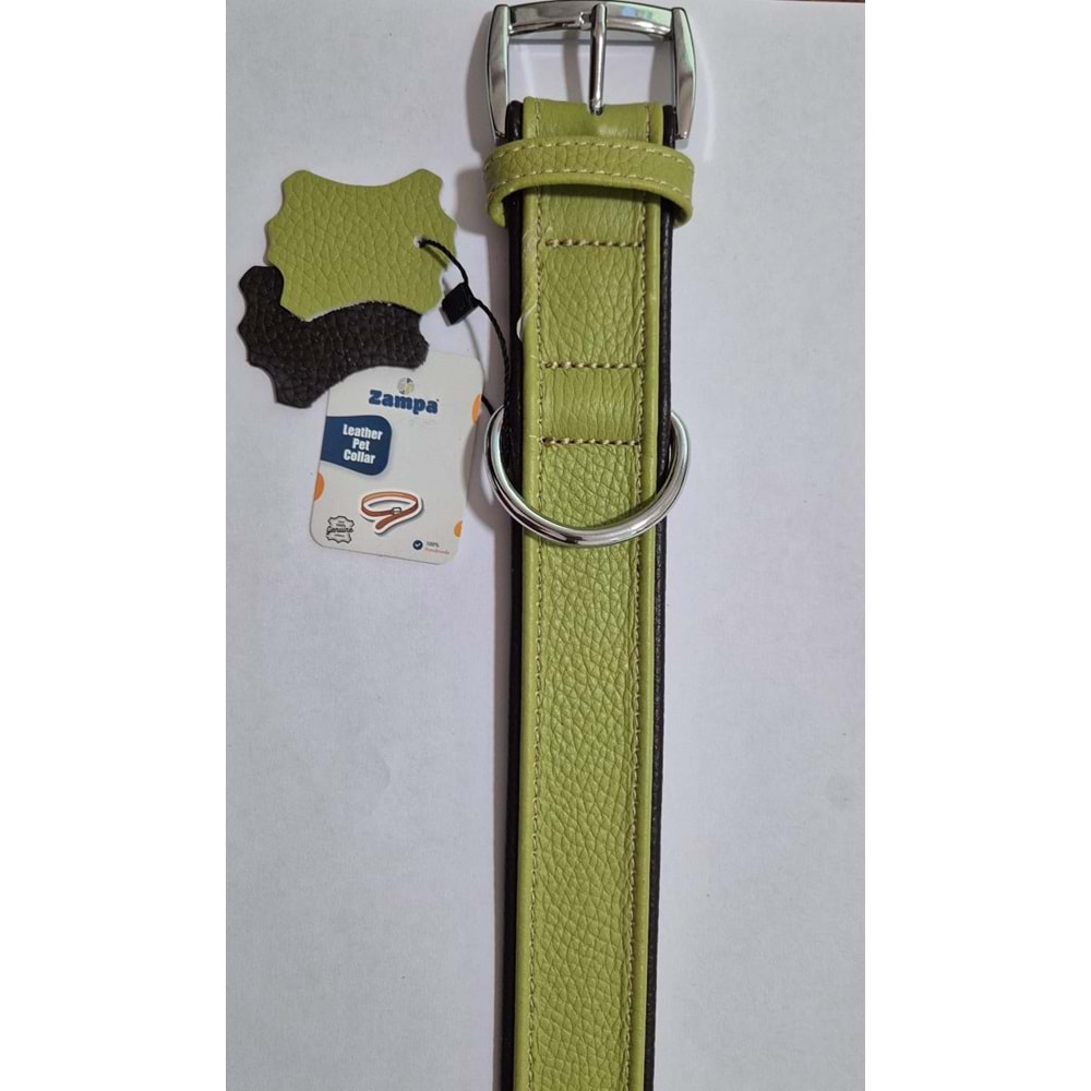 FLATİRON DERİ BOYUN TASMASI YEŞİL KAHVERENGİ 72 CM (ZB340-G)