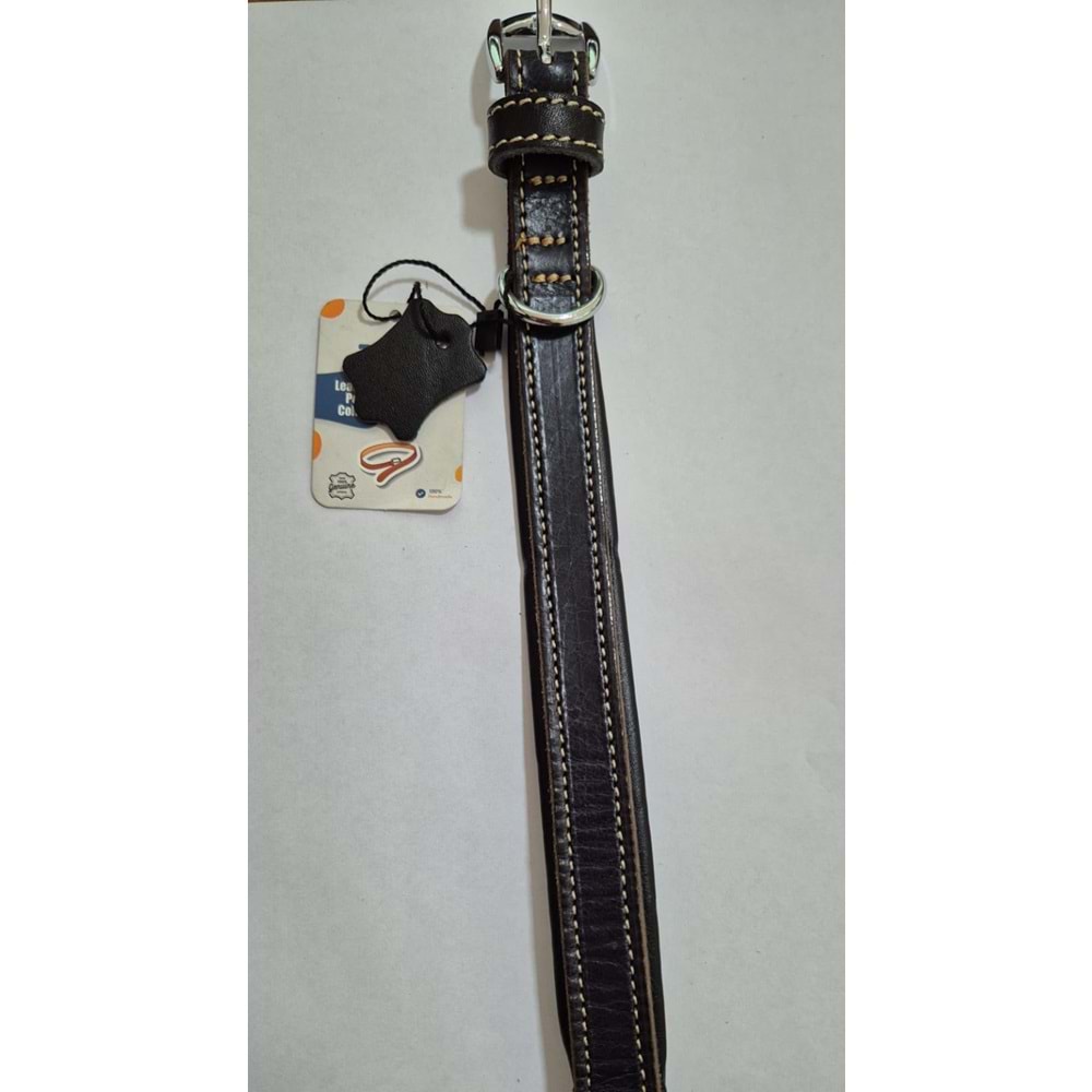 TRİBECA DERİ BOYUN TASMASI SİYAH 42 CM (ZB220-B)