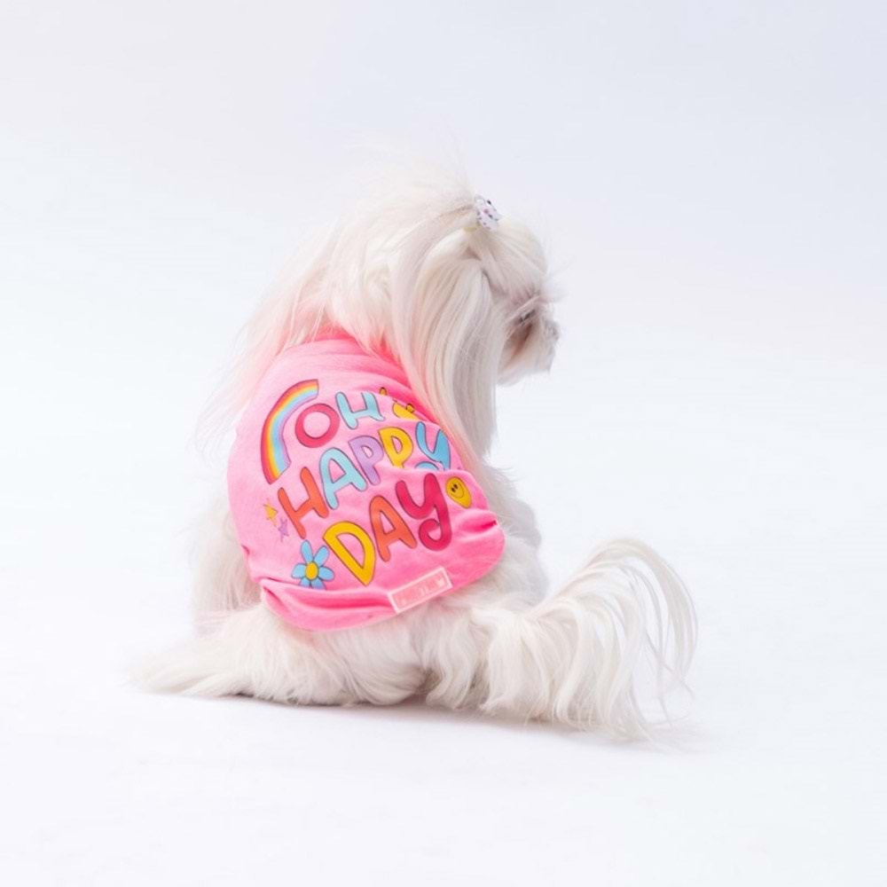 HAPPY DAY TİŞÖRT NEON PEMBE (24837)