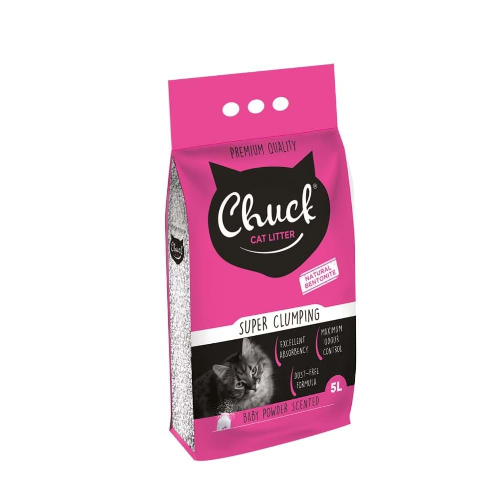 CHUCK BEBEK PUDRALI KEDİ KUMU İNCE 5 LT