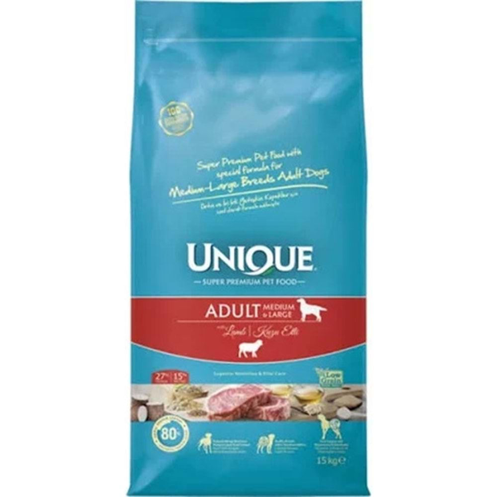 UNIQUE ADULT MEDIUM & LARGE LAMB 12 KG