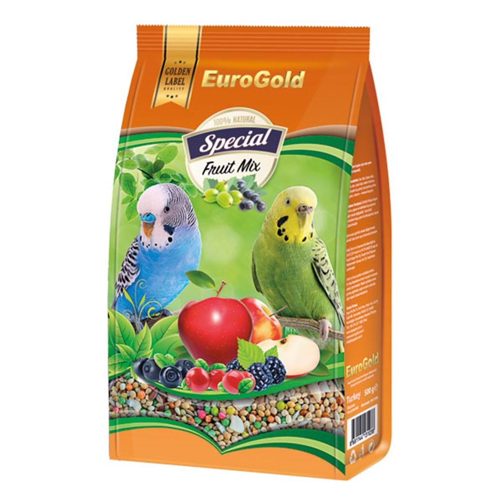 EUROGOLD SPECİAL MEYVELİ MUHABBET KUŞU YEMİ 500 GR
