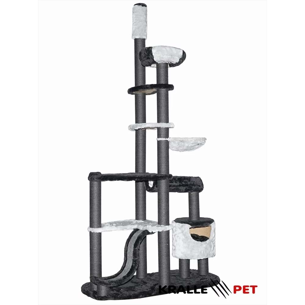 JUT VE HALIFLEKS TIRMALAMALI ÇOK AMAÇLI KEDİ EVİ (KRL-1041 PREMIUM)