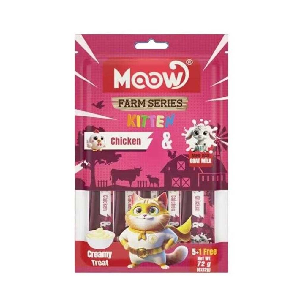 MOOW TAVUKLU 12 GR-6 LI KREMA YAVRU KEDİ (MOOW-044)