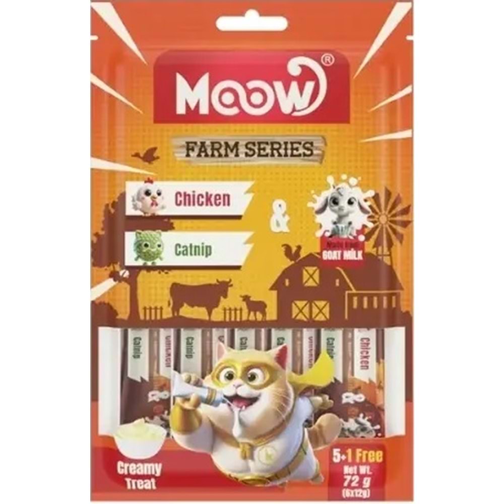 MOOW TAVUKLU VE KEDİ NANELİ 12 GR*6 LI KREMA (MOOW-043)