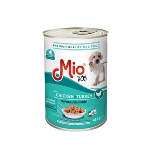 MİO TAVUKLU HİNDİLİ YAVRU KÖPEK KONSERVE 415 GR