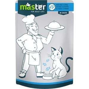 MASTER BALIKLI POUCH KEDİ MAMASI 80 GR