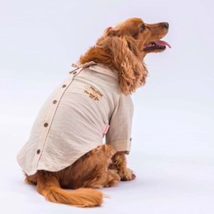 LİNEN LOOK GÖMLEK BEJ (24403)