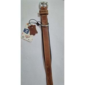 DOWNTOWN YAĞLI DERİ BOYUN TASMASI TABA 35 CM (ZB419-TA)