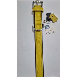 FLATİRON DERİ BOYUN TASMASI SARI LACİVERT 54 CM(ZB330-Y)