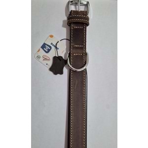 DOWNTOWN YAĞLI DERİ BOYUN TASMASI KAHVERENGİ 63 CM(ZB435-BR)