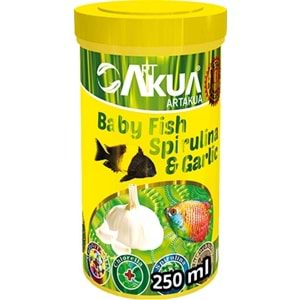 AKUA BABY FISH SPIRULINA GARLIC 250 ML 100 GR