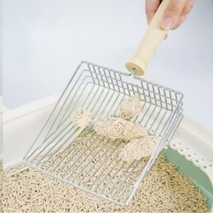 AHŞAP SAPLI METAL KUM TEMZİLEME KÜREĞİ (MAD-375)