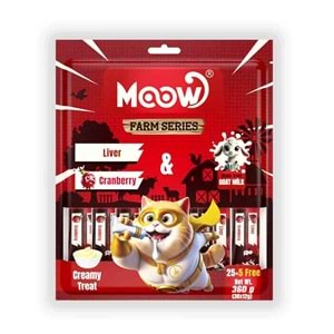 MOOW CİĞERLİ VE KIZILCIKLI KEÇİ SÜTLÜ 12 GR*30 LU KREMA (MOOW-016)