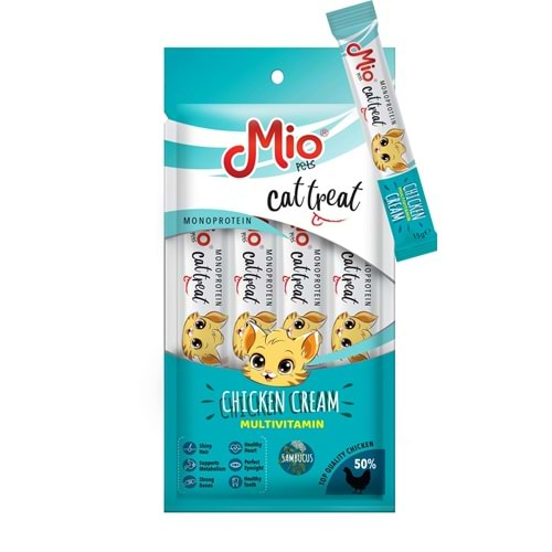 MİO CAT TREAT CHICKEN CREAM MULTİVİTAMİN 4 LÜ (ODL13)