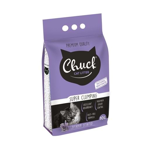 CHUCK LAVANTALI KEDİ KUMU İNCE 10 LT