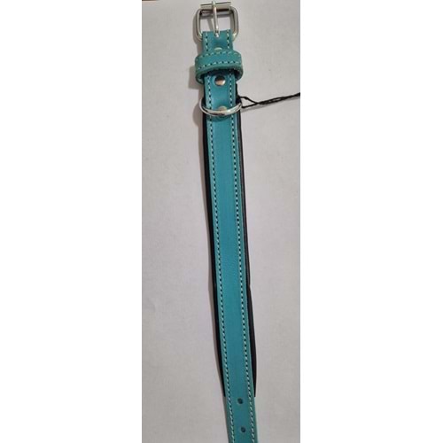 SOHO DERİ BOYUN TASMASI TURKUAZ 42 CM (ZB120-TU)