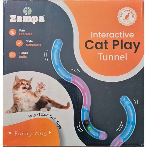 İNTERAKTİF KEDİ OYUN TÜNELİ 3 PARÇA 108 CM (KC4606)