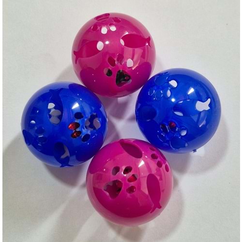 ÇINGIRAKLI BALIK DESENLİ TOP 4 CM 4 LÜ (KC6051)