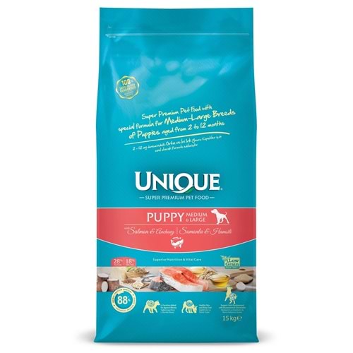 UNIQUE PUPPY M&L WİTH SALMON & ANCHOVY 15 KG