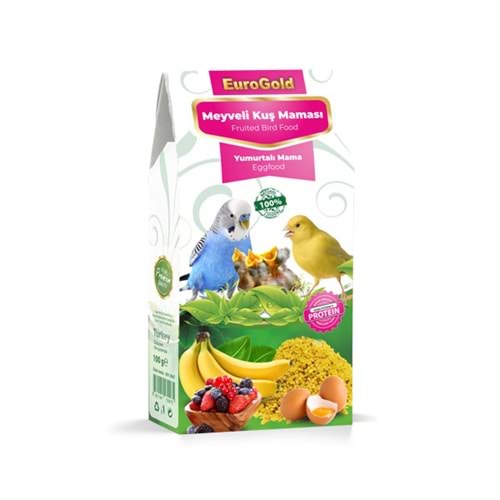 EUROGOLD YUMURTALI MEYVELİ KUŞ MAMASI 100 GR