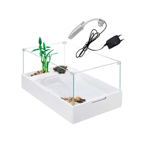 SOBO CAM KAPLUMBAĞA BAHÇESİ FİLTRE-LAMBALI 60*35*25 CM (TA-600)