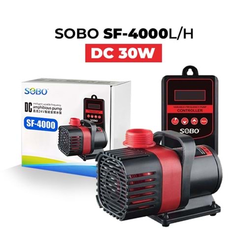 SOBO DEBİ KONTROLLÜ DC POMPA 30W 4000 LT 4,5 M (SF-4000)