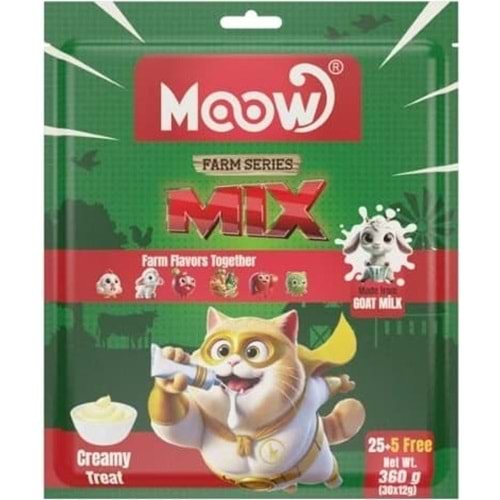 MOOW KARIŞIK 6 LEZZETLİ ÇİFTLİK SERİSİ KRÇİ SÜTLÜ 12 GR*30 LU KREMA (MOOW-021)