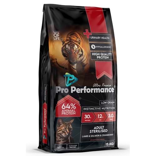 PRO PERFORMANCE STERILISED LAMB & SHIRIMP & SALMON & CRANBERRY 15 KG (PPC5005)