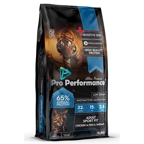 PRO PERFORMANCE SPORT FIT CHICKEN & SALMON & SHIRIMP & CRANBERRY 15 KG (PPC5007)