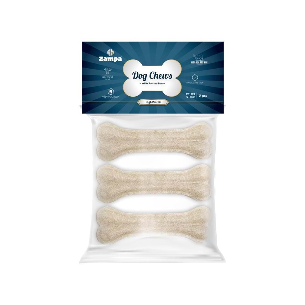ZAMPA WHITE PRESSED BONE 12-13 CM (DC4454)