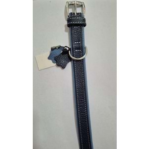FLARİTON DERİ BOYUN TASMASI LACİVERT TURKUAZ 42 CM (ZB320-N)