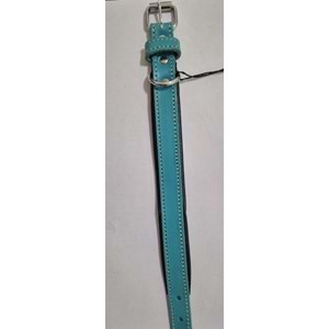 SOHO DERİ BOYUN TASMASI TURKUAZ 42 CM (ZB120-TU)