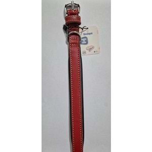 TRİBECA DERİ BOYUN TASMASI KIRMIZI 42 CM (ZB220-R)