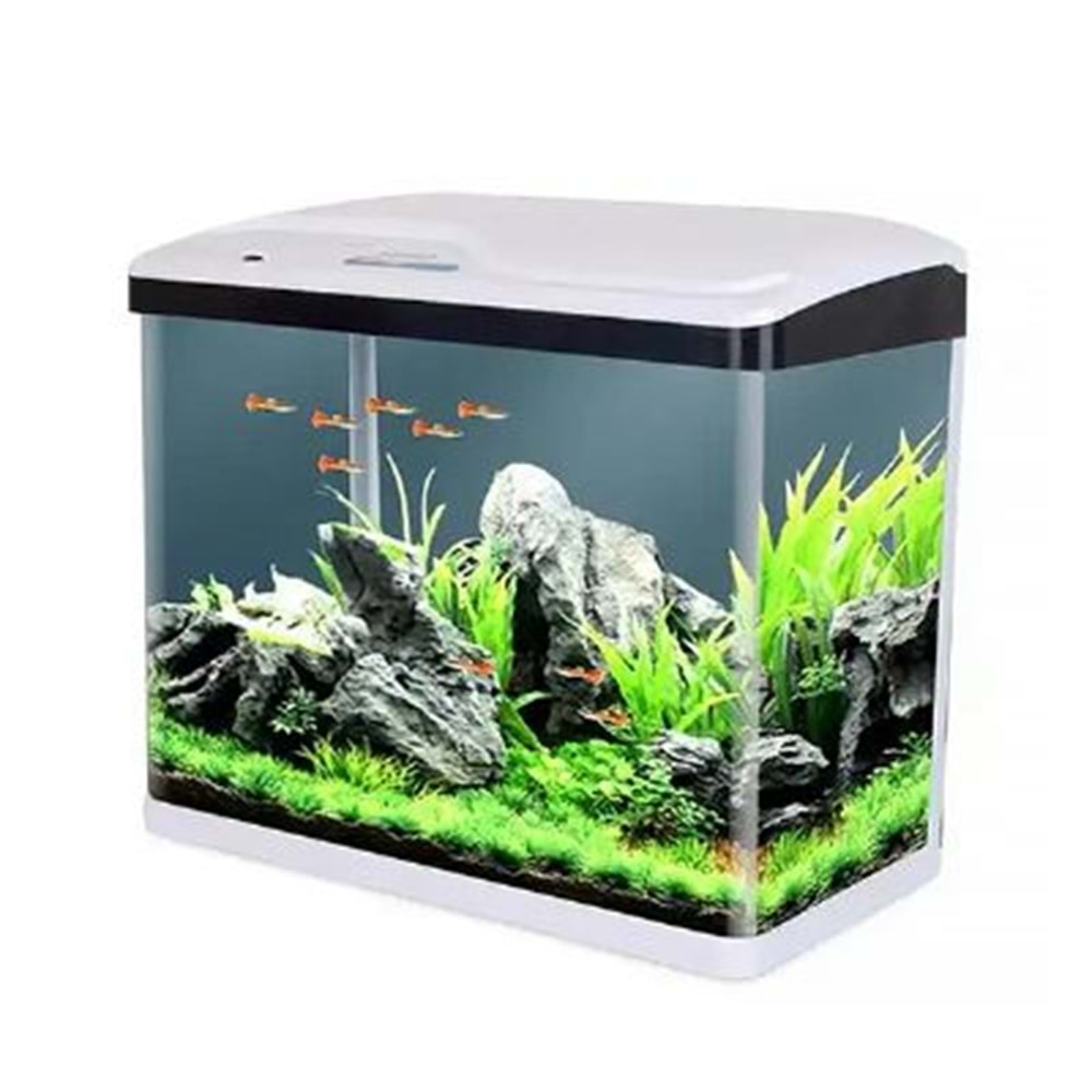 SOBO KOMPLE AKVARYUM 30*19*33,5 CM BEYAZ (745-SO-300F-B)