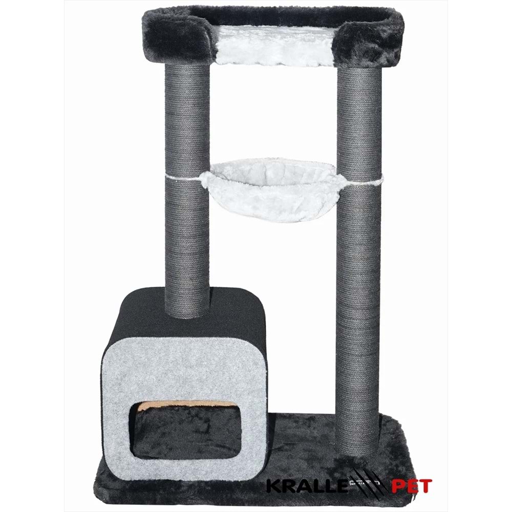 JUT HALAT BÜYÜK BOY YUVALI TERASLI KEDİ TIRMALAMA ÜNİTESİ (KRL-1004)